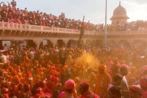 holi festival at mathura